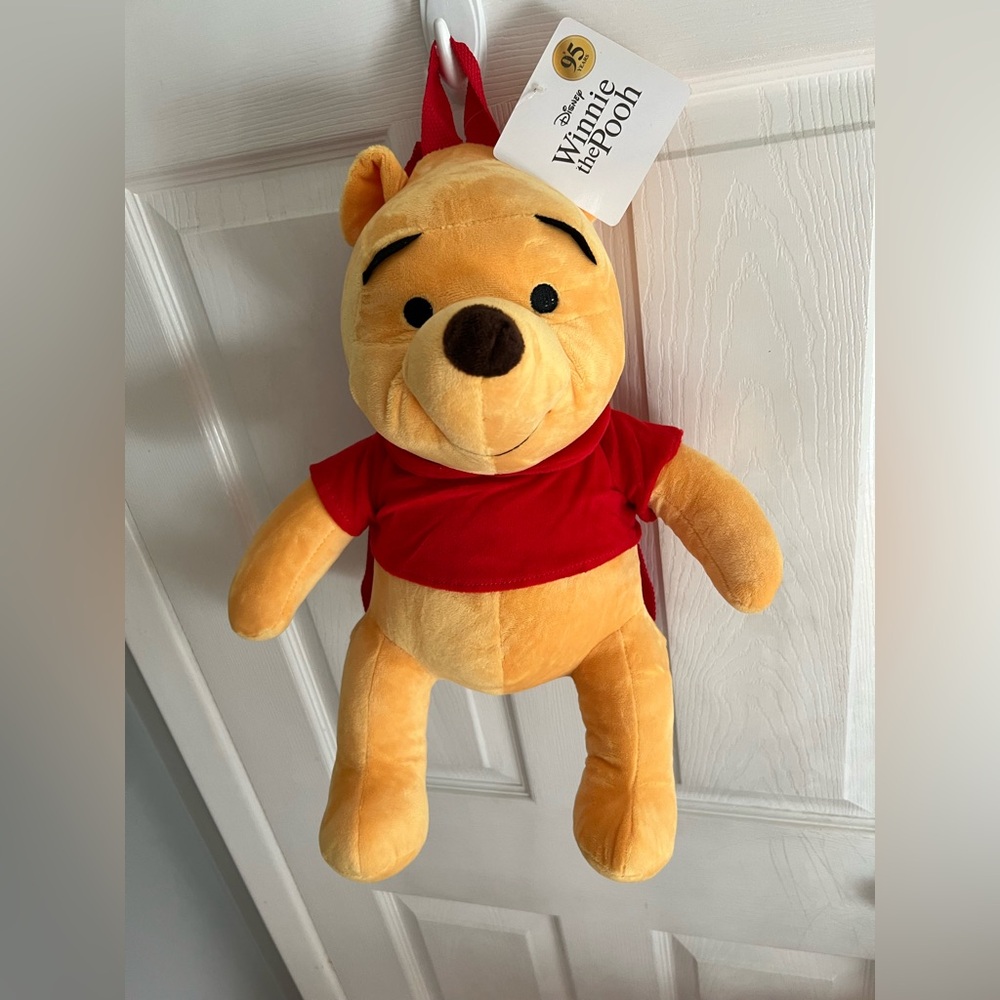 NWT Winnie The Pooh Character Plush Backpack - Picture 3 of 4